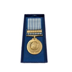 UN Korea Service Medal Vintage Genuine w/ Box Circa 1950s